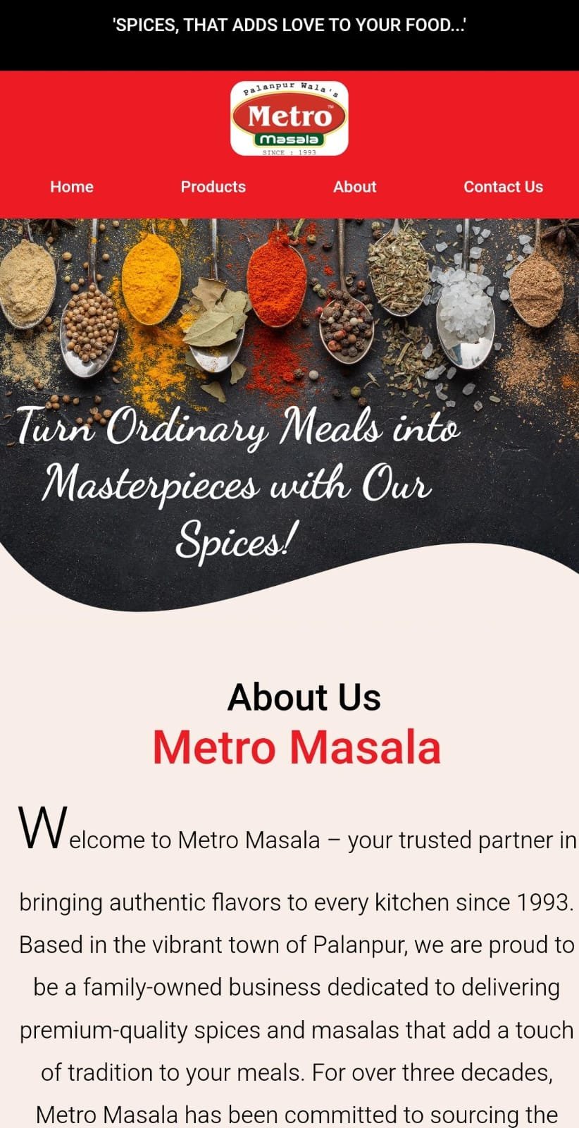 Metro Masala